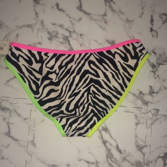 Zebra & Neon Print Bikini Bottoms - Picture 4 of 6